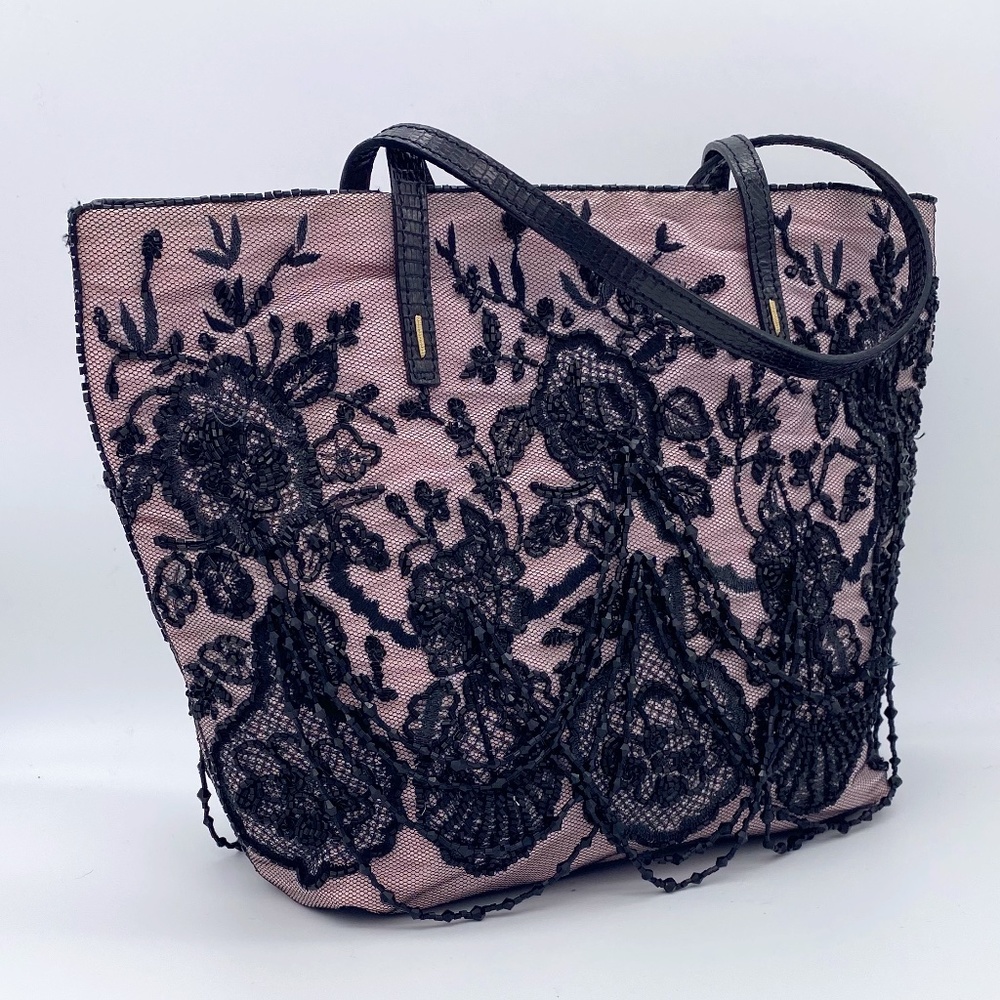 Vintage Valentino Garavani Beaded Lace Tote